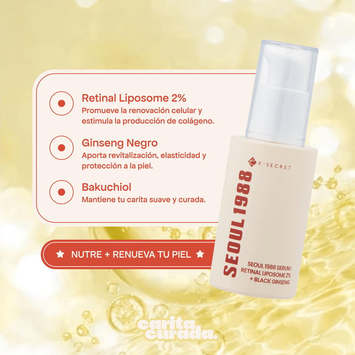 K-SECRET SEOUL 1988 Serum : Retinal Liposome 2% + Black Ginseng