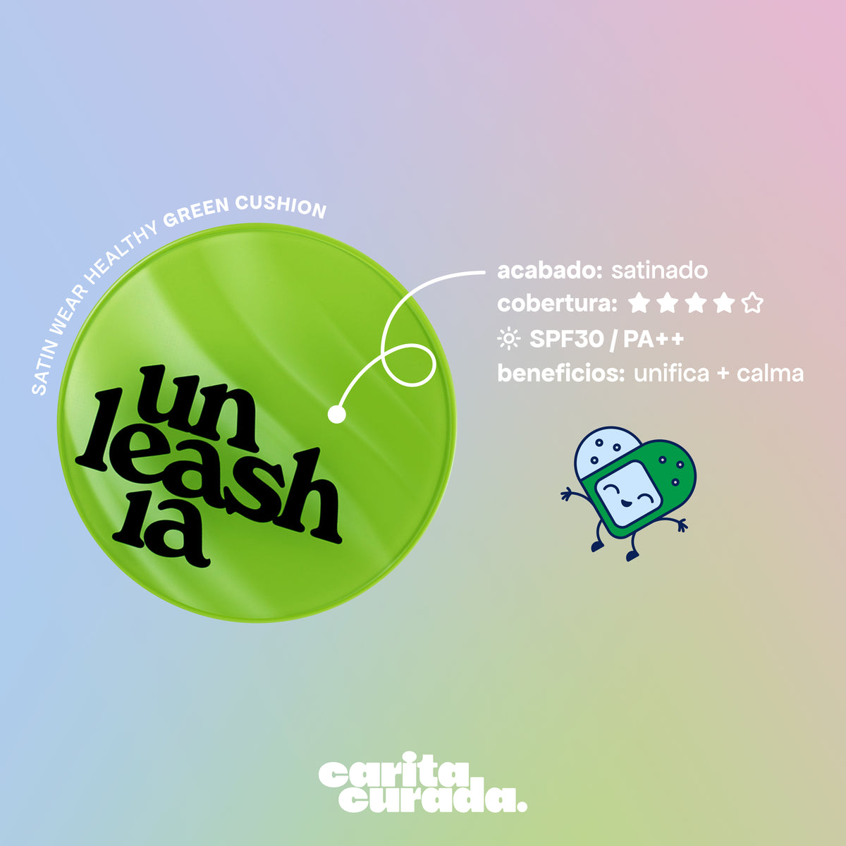 Unleashia Satin Wear Healthy-Green Cushion